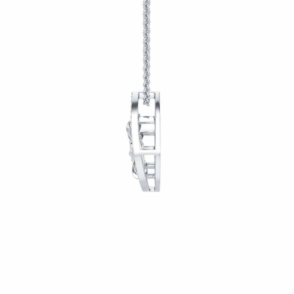 Majesty Flora Silver Pendant - White Gold - Image 4
