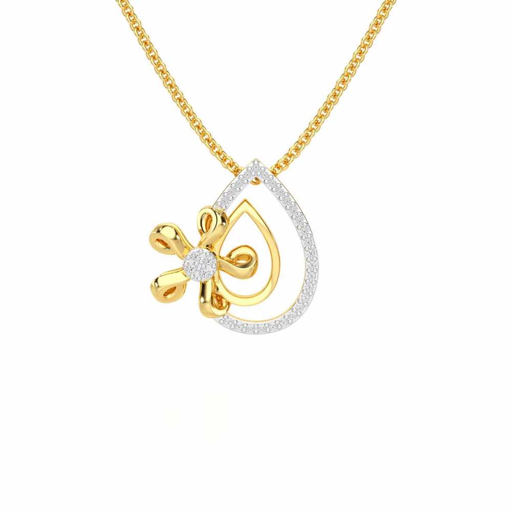 Majesty Flora Silver Pendant - Yellow Gold - Image 1
