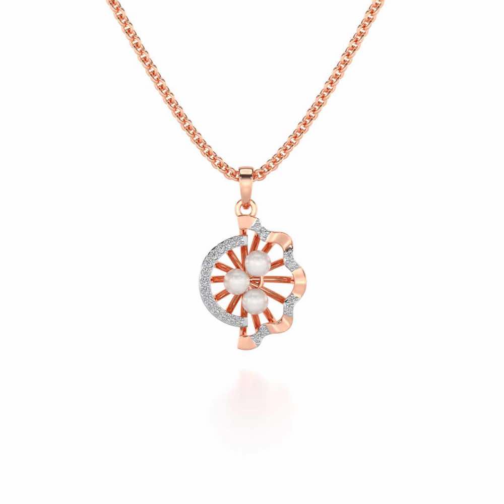 Mandem Silver Pearl Pendant - Rose Gold - Image 2