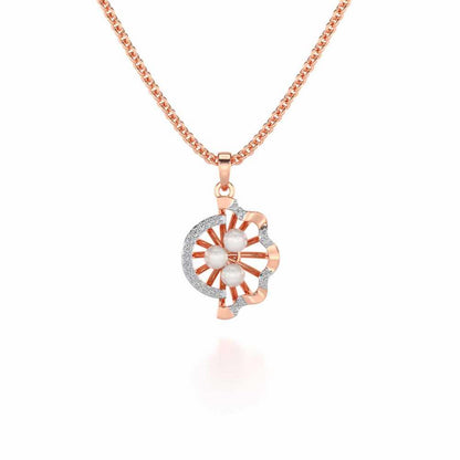 Mandem Silver Pearl Pendant - Rose Gold - Image 2
