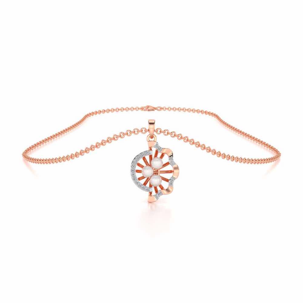 Mandem Silver Pearl Pendant - Rose Gold - Image 3