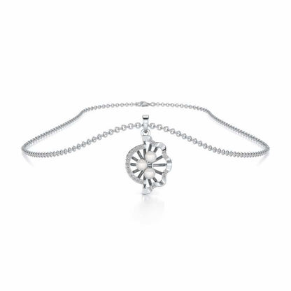 Mandem Silver Pearl Pendant - White Gold - Image 3