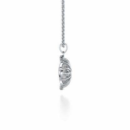 Mandem Silver Pearl Pendant - White Gold - Image 4