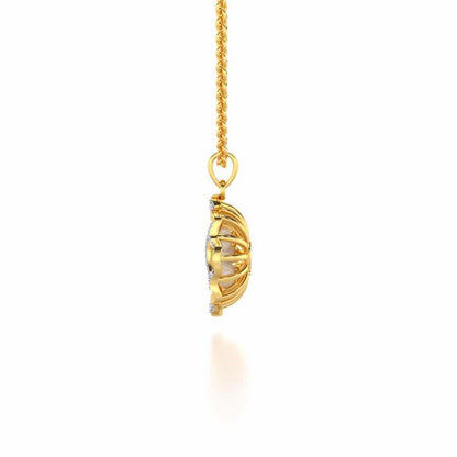 Mandem Silver Pearl Pendant - Yellow Gold - Image 4