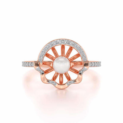 Mandem Silver Pearl Ring - Rose Gold - Image 4