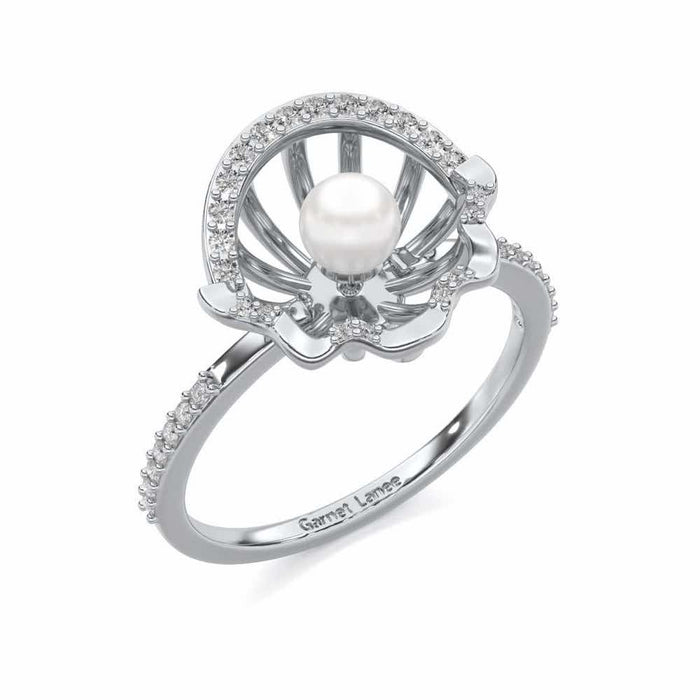 Mandem Silver Pearl Ring - White Gold - Image 1