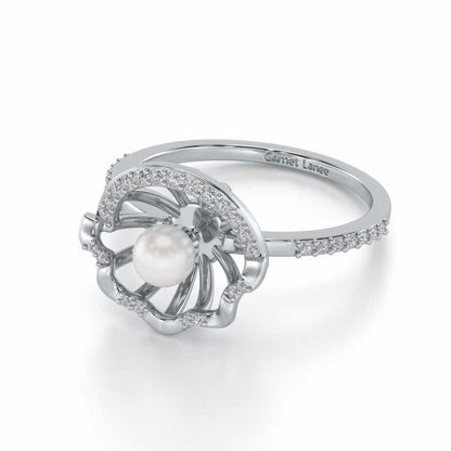 Mandem Silver Pearl Ring - White Gold - Image 2