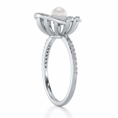 Mandem Silver Pearl Ring - White Gold - Image 3
