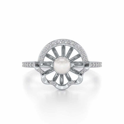 Mandem Silver Pearl Ring - White Gold - Image 4