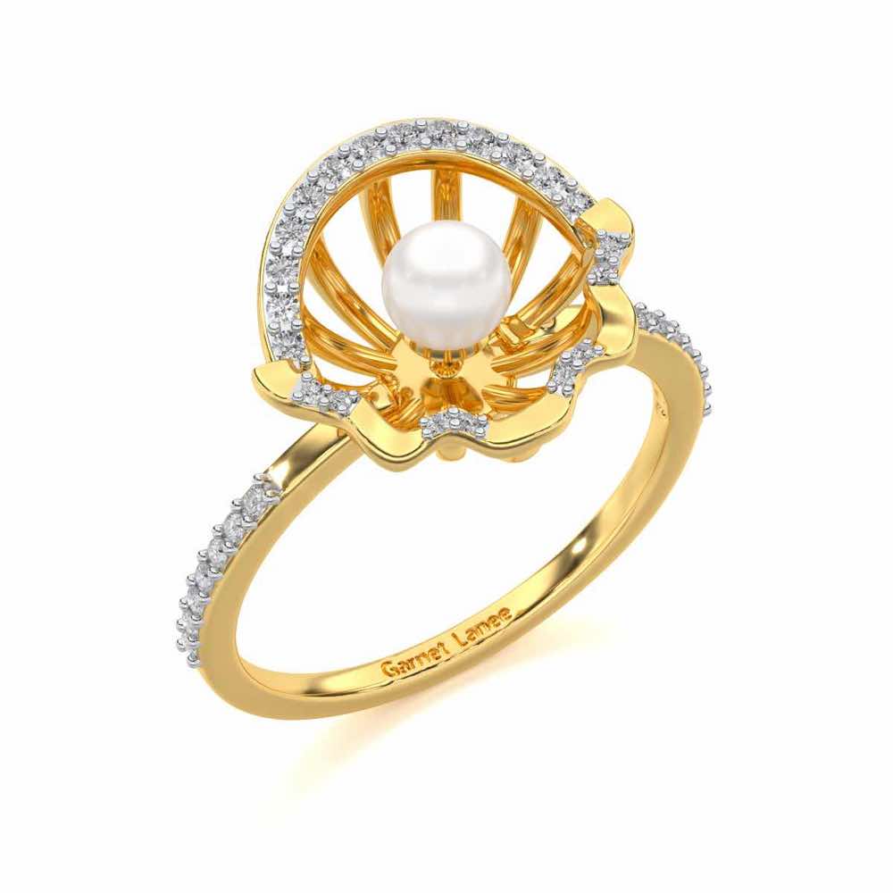 Mandem Silver Pearl Ring - Yellow Gold - Image 1