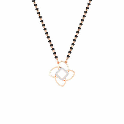 Mangal Bandhan Silver Mangalsutra - Rose Gold - Image 1