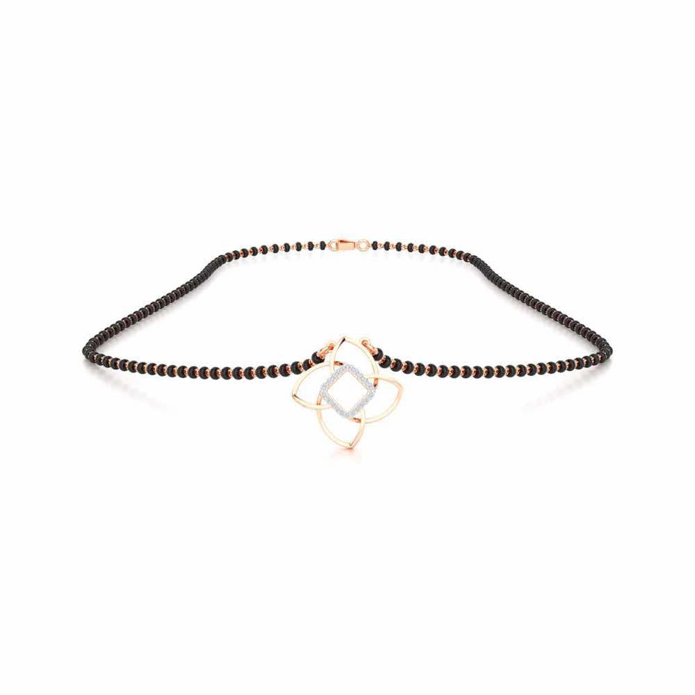 Mangal Bandhan Silver Mangalsutra - Rose Gold - Image 3