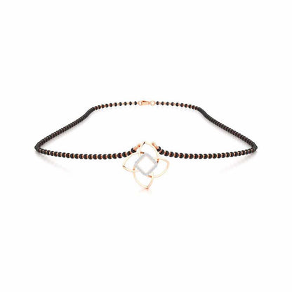 Mangal Bandhan Silver Mangalsutra - Rose Gold - Image 3