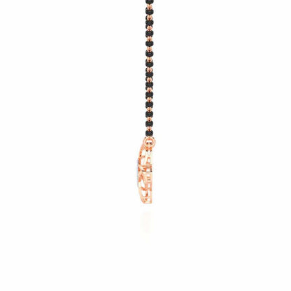 Mangal Bandhan Silver Mangalsutra - Rose Gold - Image 4