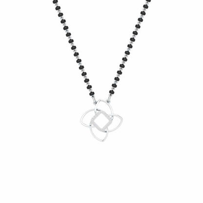 Mangal Bandhan Silver Mangalsutra - White Gold - Image 1