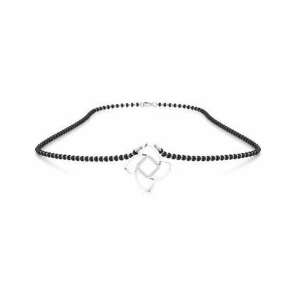 Mangal Bandhan Silver Mangalsutra - White Gold - Image 3