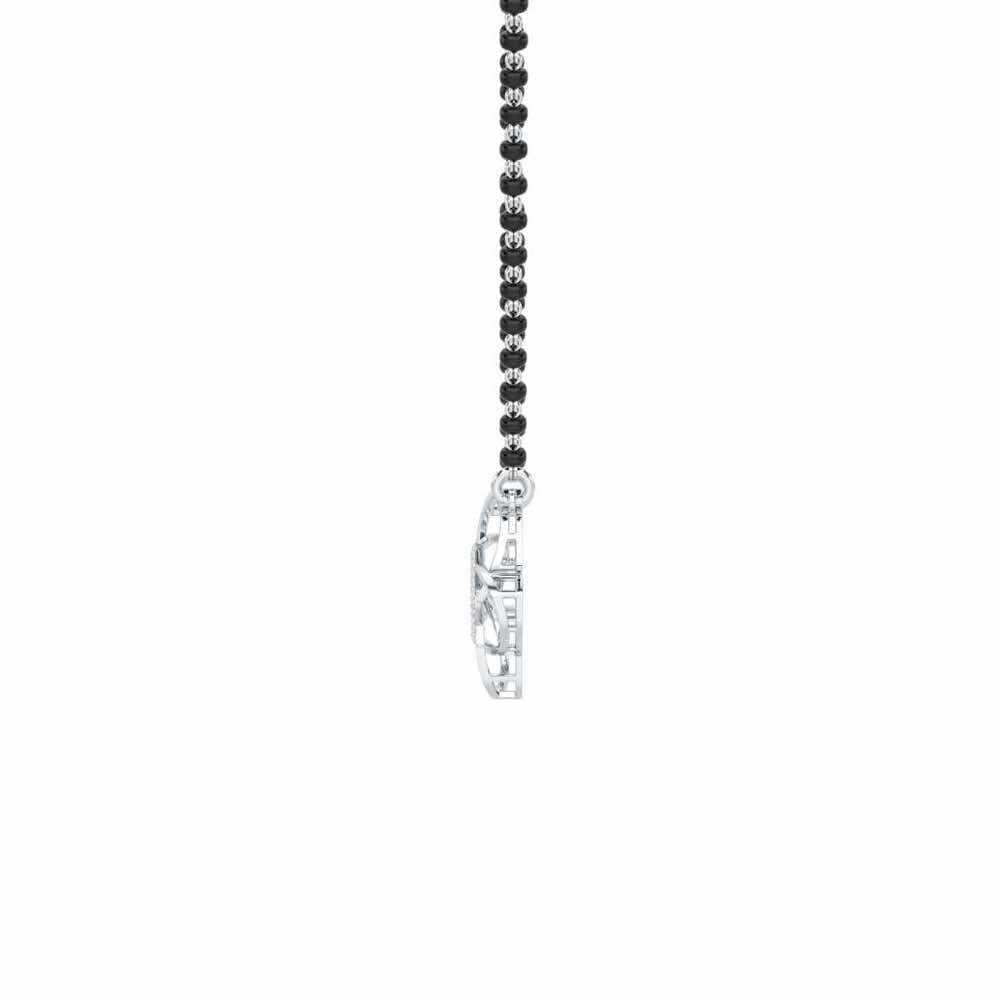 Mangal Bandhan Silver Mangalsutra - White Gold - Image 4