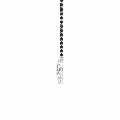 Mangal Bandhan Silver Mangalsutra - White Gold - Image 4