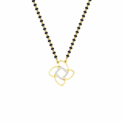 Mangal Bandhan Silver Mangalsutra - Yellow Gold - Image 1