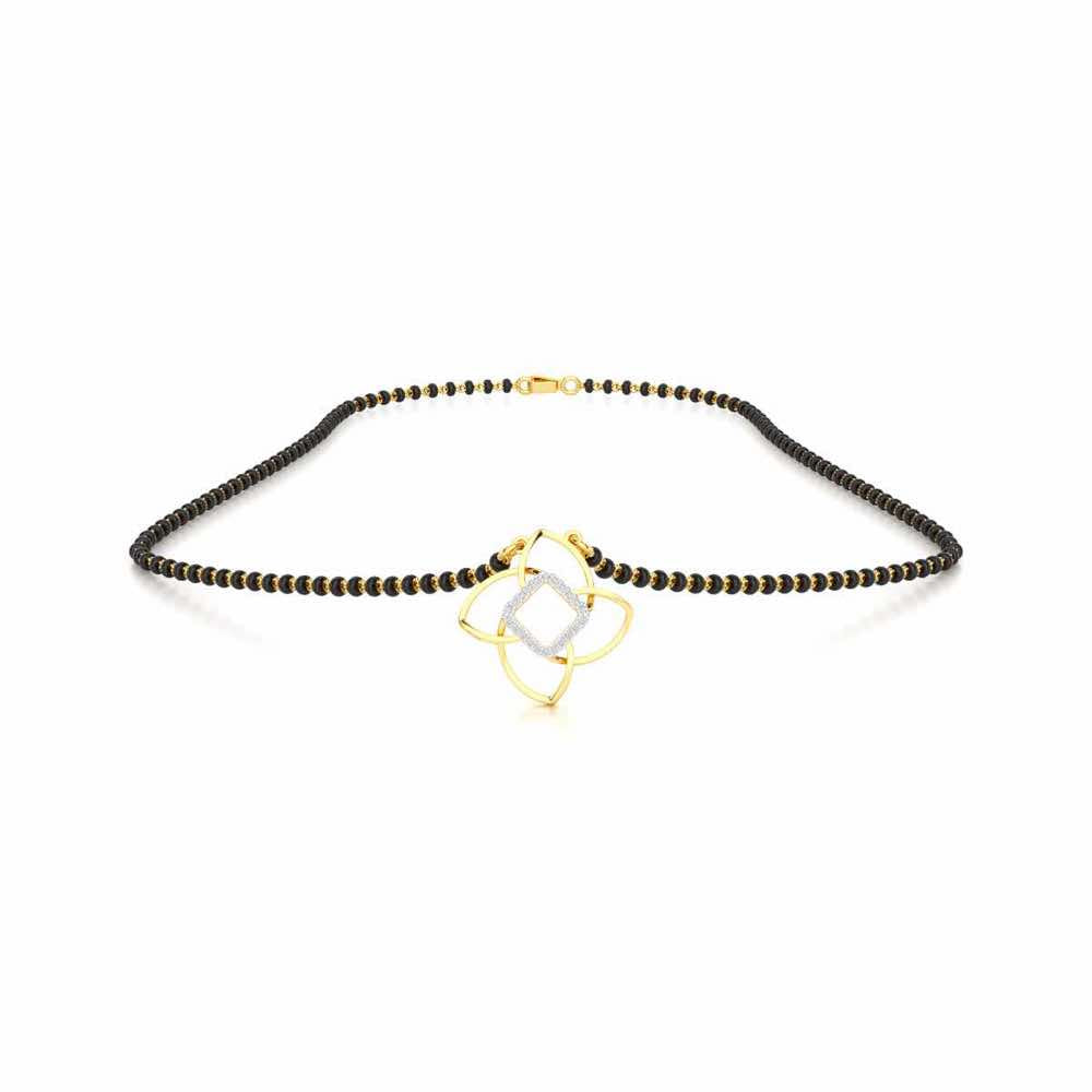 Mangal Bandhan Silver Mangalsutra - Yellow Gold - Image 3