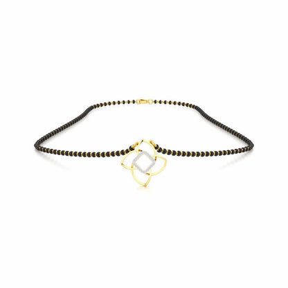 Mangal Bandhan Silver Mangalsutra - Yellow Gold - Image 3