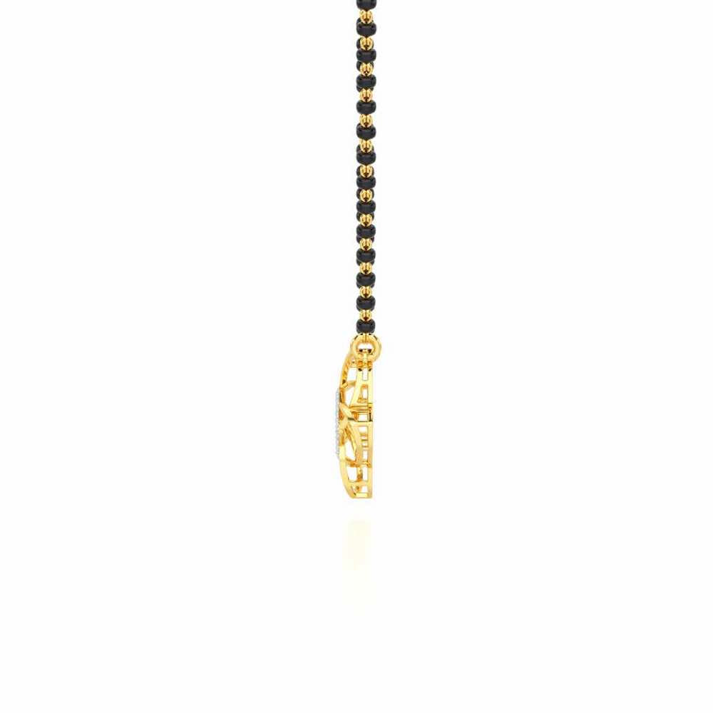 Mangal Bandhan Silver Mangalsutra - Yellow Gold - Image 4
