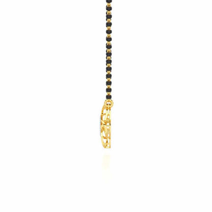 Mangal Bandhan Silver Mangalsutra - Yellow Gold - Image 4