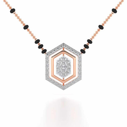 Mangal Silver Mangalsutra - Rose Gold - Image 1