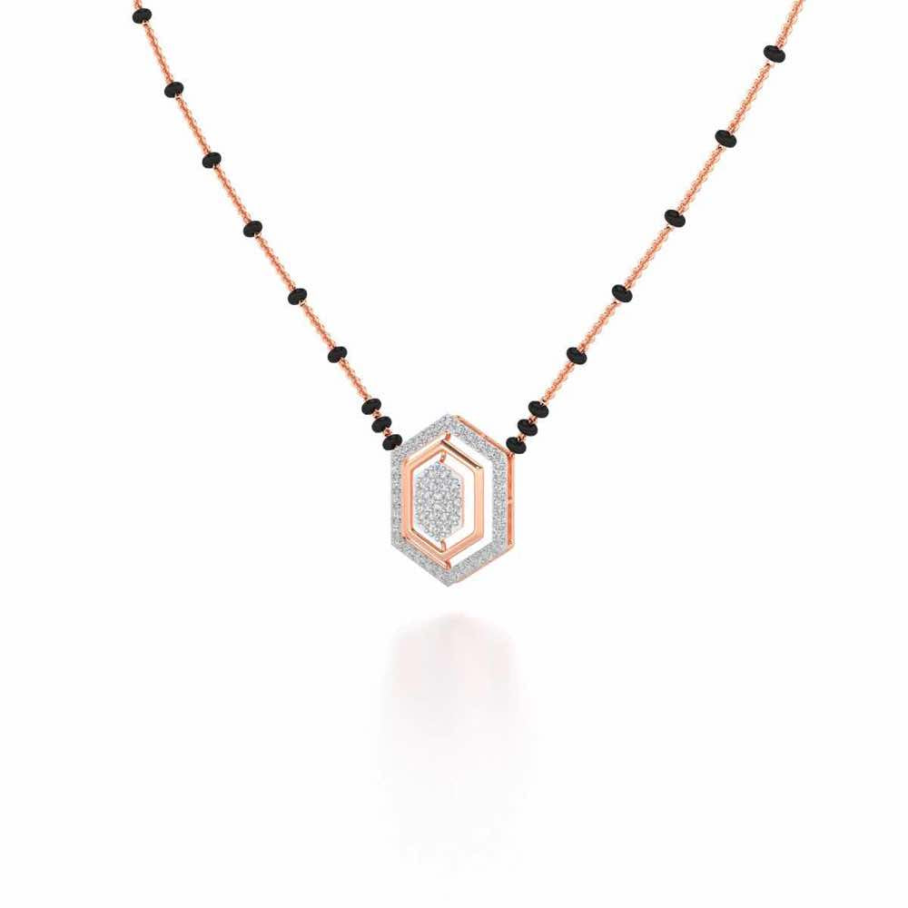 Mangal Silver Mangalsutra - Rose Gold - Image 2