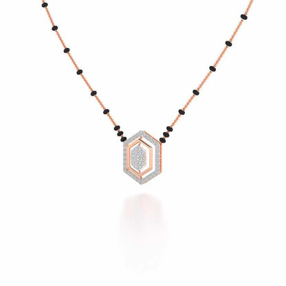 Mangal Silver Mangalsutra - Rose Gold - Image 2