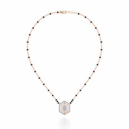 Mangal Silver Mangalsutra - Rose Gold - Image 3