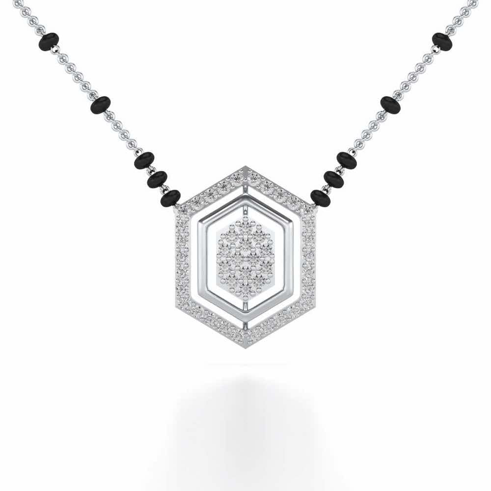 Mangal Silver Mangalsutra - White Gold - Image 1