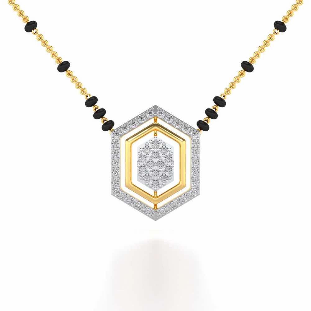 Mangal Silver Mangalsutra - Yellow Gold - Image 1