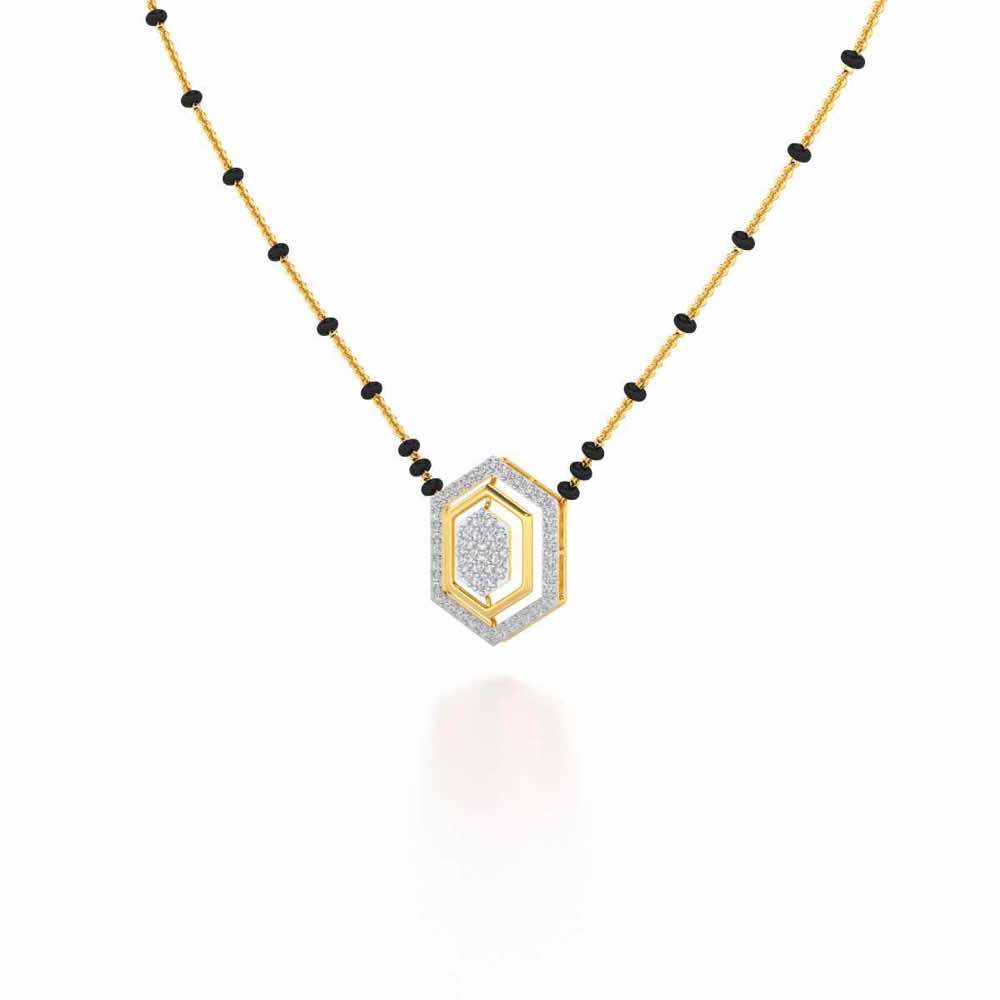 Mangal Silver Mangalsutra - Yellow Gold - Image 2