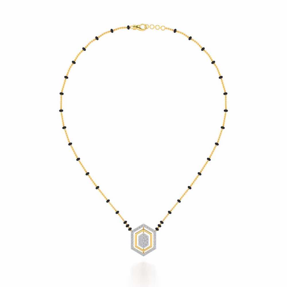 Mangal Silver Mangalsutra - Yellow Gold - Image 3