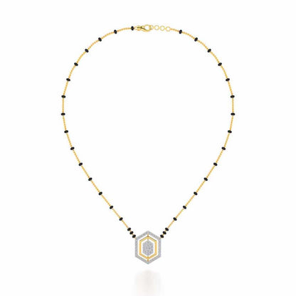 Mangal Silver Mangalsutra - Yellow Gold - Image 3