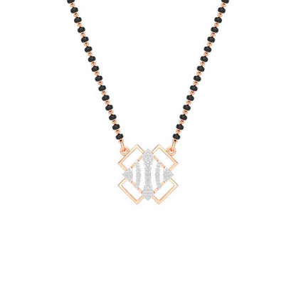 Mangal Mala Silver Mangalsutra - Rose Gold - Image 1
