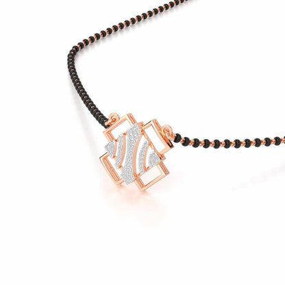 Mangal Mala Silver Mangalsutra - Rose Gold - Image 2