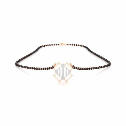 Mangal Mala Silver Mangalsutra - Rose Gold - Image 3