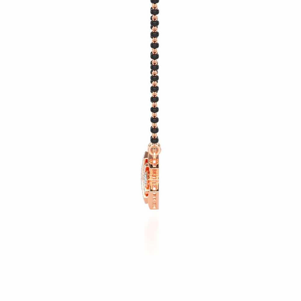 Mangal Mala Silver Mangalsutra - Rose Gold - Image 4