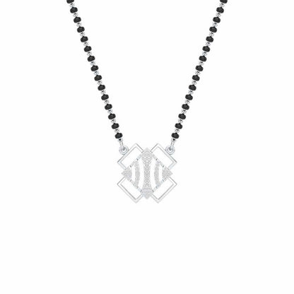 Mangal Mala Silver Mangalsutra - White Gold - Image 1