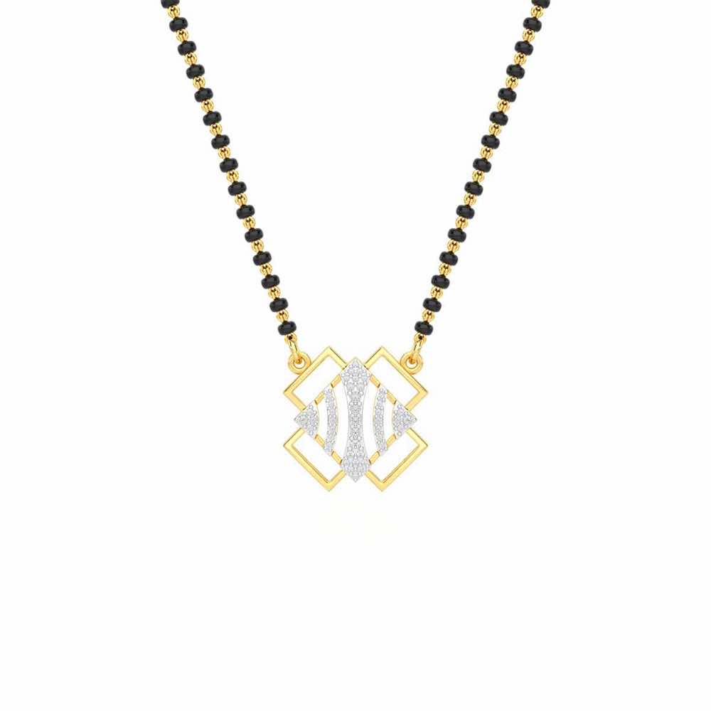 Mangal Mala Silver Mangalsutra - Yellow Gold - Image 1