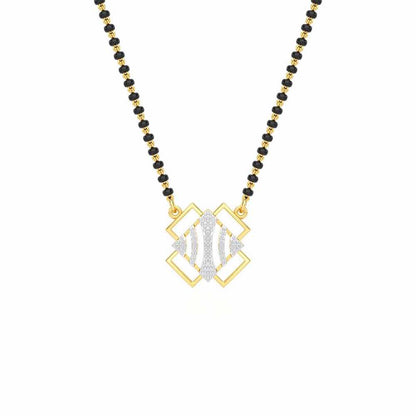 Mangal Mala Silver Mangalsutra - Yellow Gold - Image 1