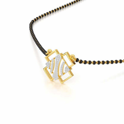 Mangal Mala Silver Mangalsutra - Yellow Gold - Image 2
