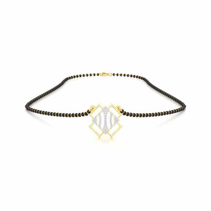 Mangal Mala Silver Mangalsutra - Yellow Gold - Image 3