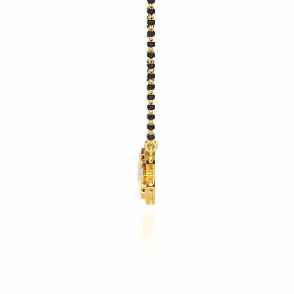 Mangal Mala Silver Mangalsutra - Yellow Gold - Image 4