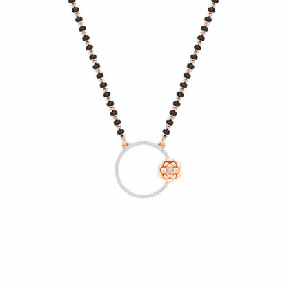 Mangal Tesu Silver Mangalsutra - Rose Gold - Image 1