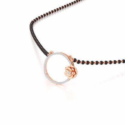 Mangal Tesu Silver Mangalsutra - Rose Gold - Image 2