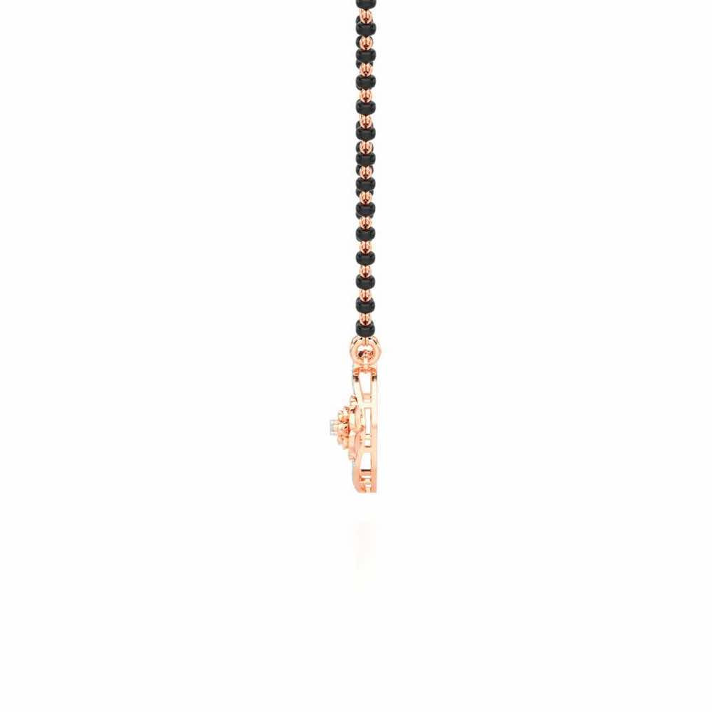 Mangal Tesu Silver Mangalsutra - Rose Gold - Image 4