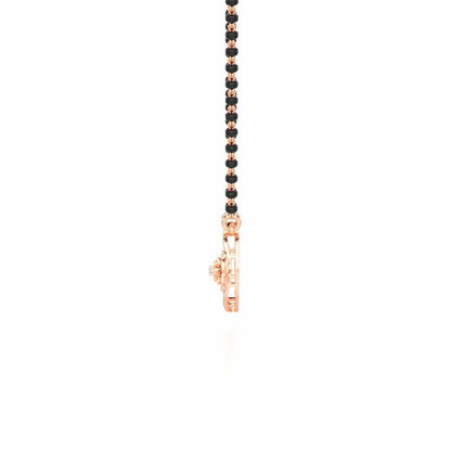 Mangal Tesu Silver Mangalsutra - Rose Gold - Image 4